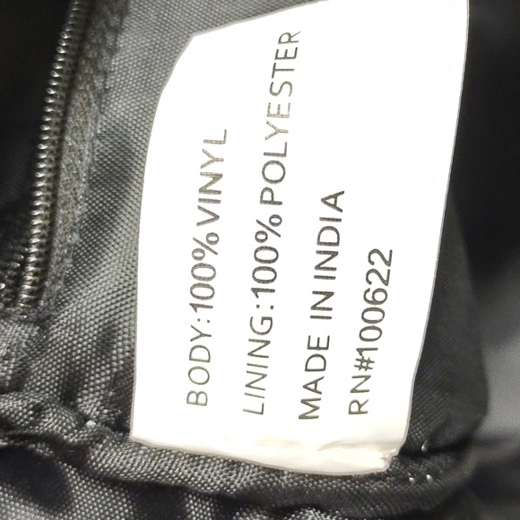 Boc Born Concept Black Faux Leather Backpack Purse Bag Vegan - Picture 8 of 16